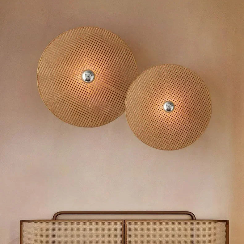 Vuni Disc Weave Wall Light | Celestre