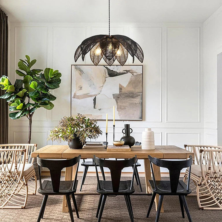 Eizi Lotus Leaf Pendant Light Black | Celestre