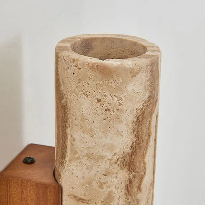 Jexa Travertine Cylindrical Wall Light | Celestre