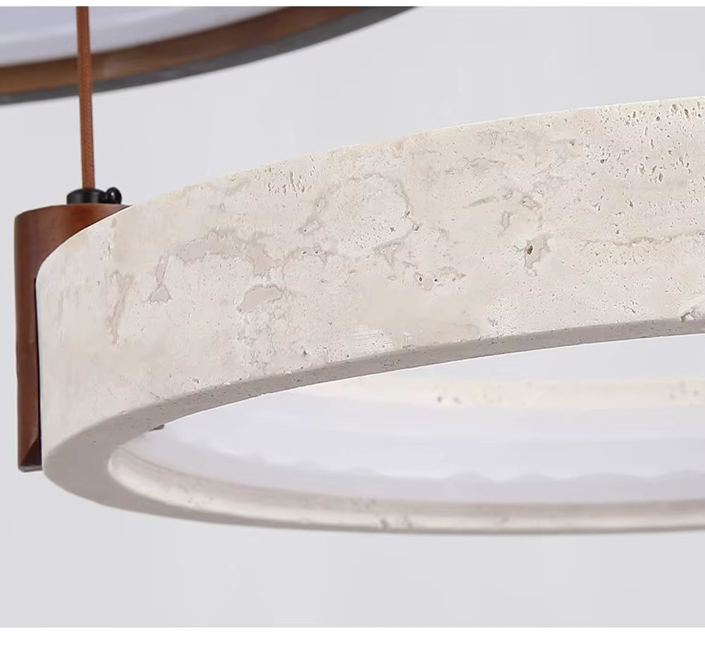 Revi Wabi-Sabi Travertine Ring Chandelier | Celestre