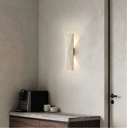 Zehi Travertine Long Outdoor Wall Light | Celestre