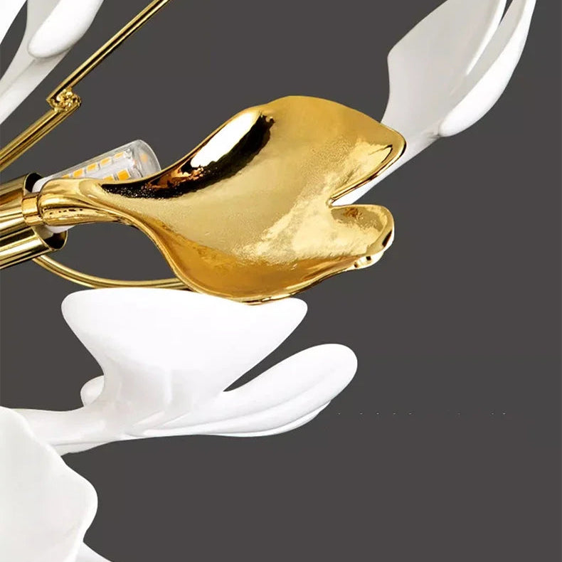 Sevra Gingko Leaf Ceramic Chandelier | Celestre