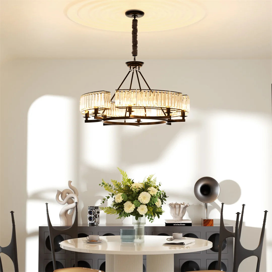 Beor Tiered Crystal Round Chandelier | Celestre