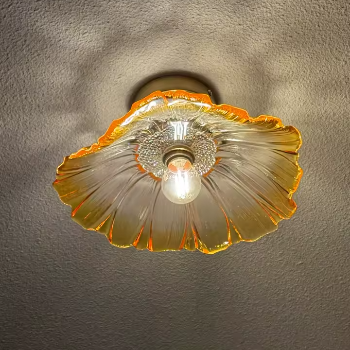Salvi Nordic Flower Ceiling Light Orange | Celestre