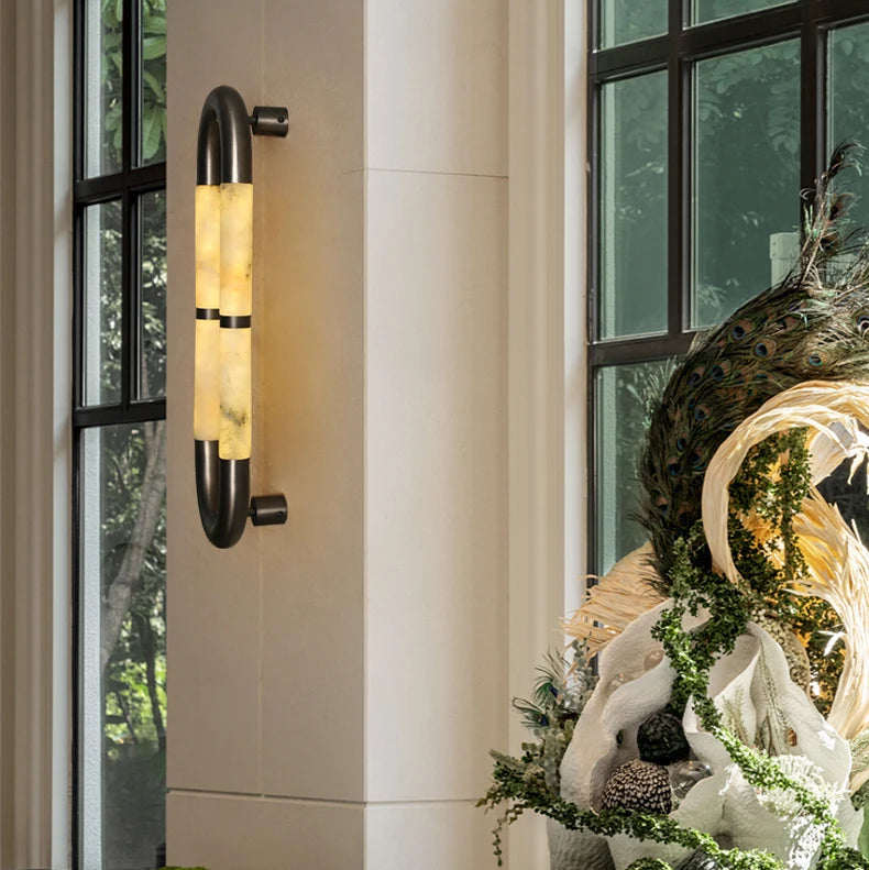 Nola Marble Capsule Wall Light | Celestre