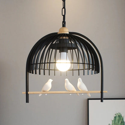 Cryn Bird Cage Pendant Light Black | Celestre