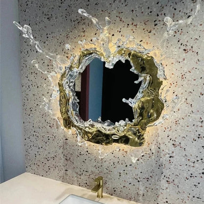 Rexa Nordic Water Splash Wall Light Gold D 68 cm | Celestre