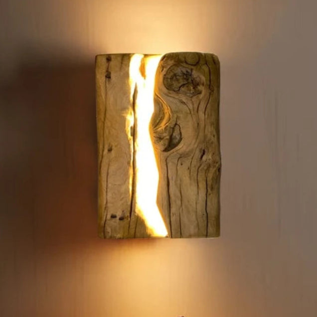 Zirel Edge Wood Backlit Wall Sconce | Celestre