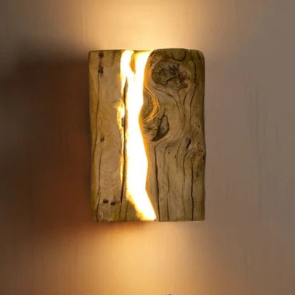 Zirel Edge Wood Backlit Wall Sconce | Celestre