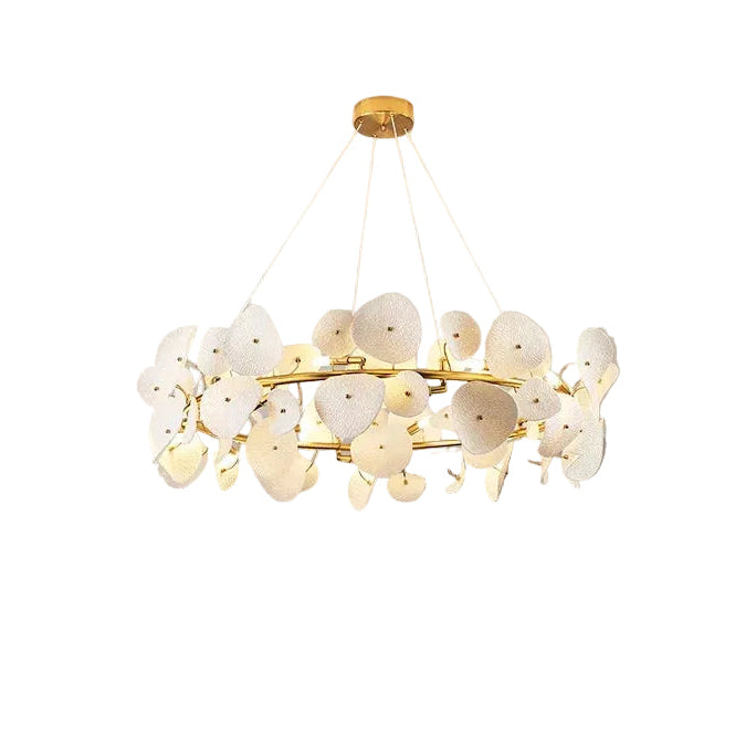 Clere Ceramic Lotus Circular Chandelier | Celestre