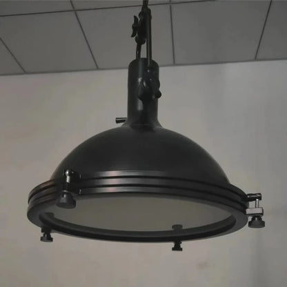 Torvo Industrial Nautical Dome Pendant Light Black | Celestre
