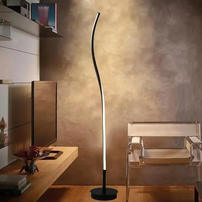 Enra Nordic Curved LED Lamp Floor Lamp Black | Celestre