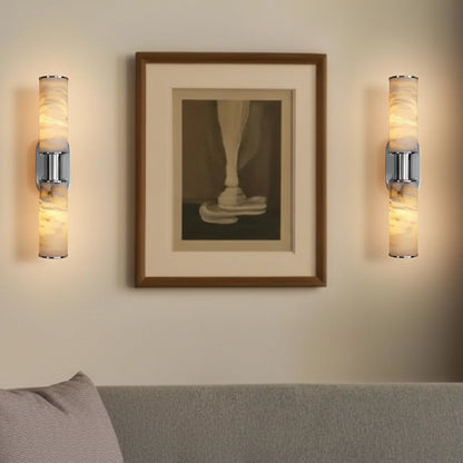 Aria Alabaster Cylindrical Wall Light | Celestre