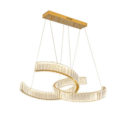 Flis Tiered Ring Crystal Chandelier | Celestre