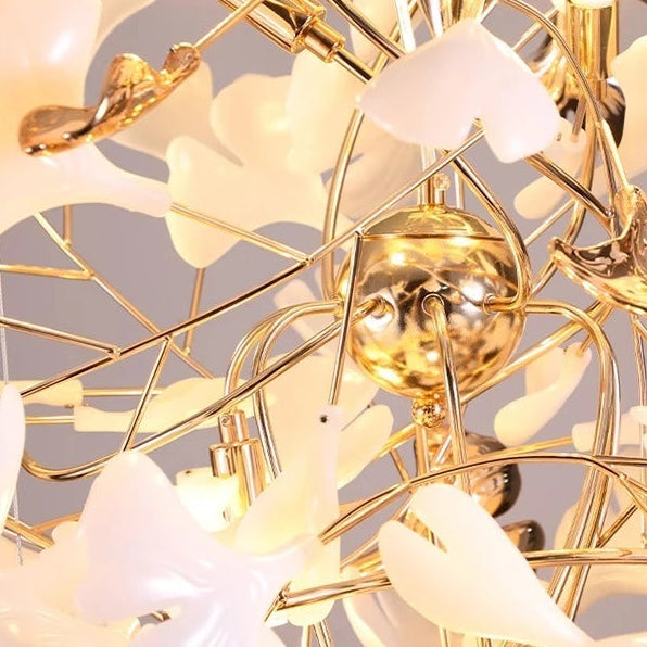 Talo Ceramic Leaf Waterfall Chandelier | Celestre