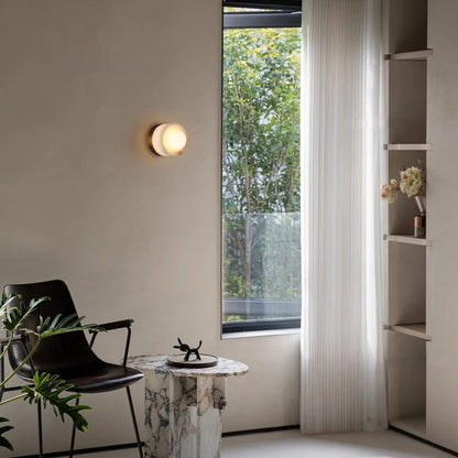 Liri Alabaster Orb Wall Light | Celestre