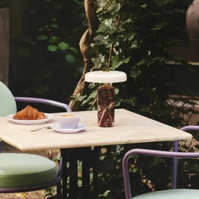 Tren Marble Cylindrical Table Lamp | Celestre