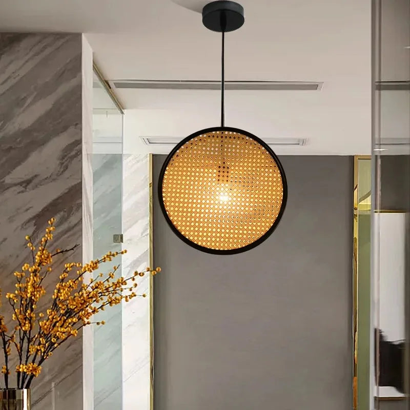 Bexi Woven Round Pendant Light D 50 cm | Celestre