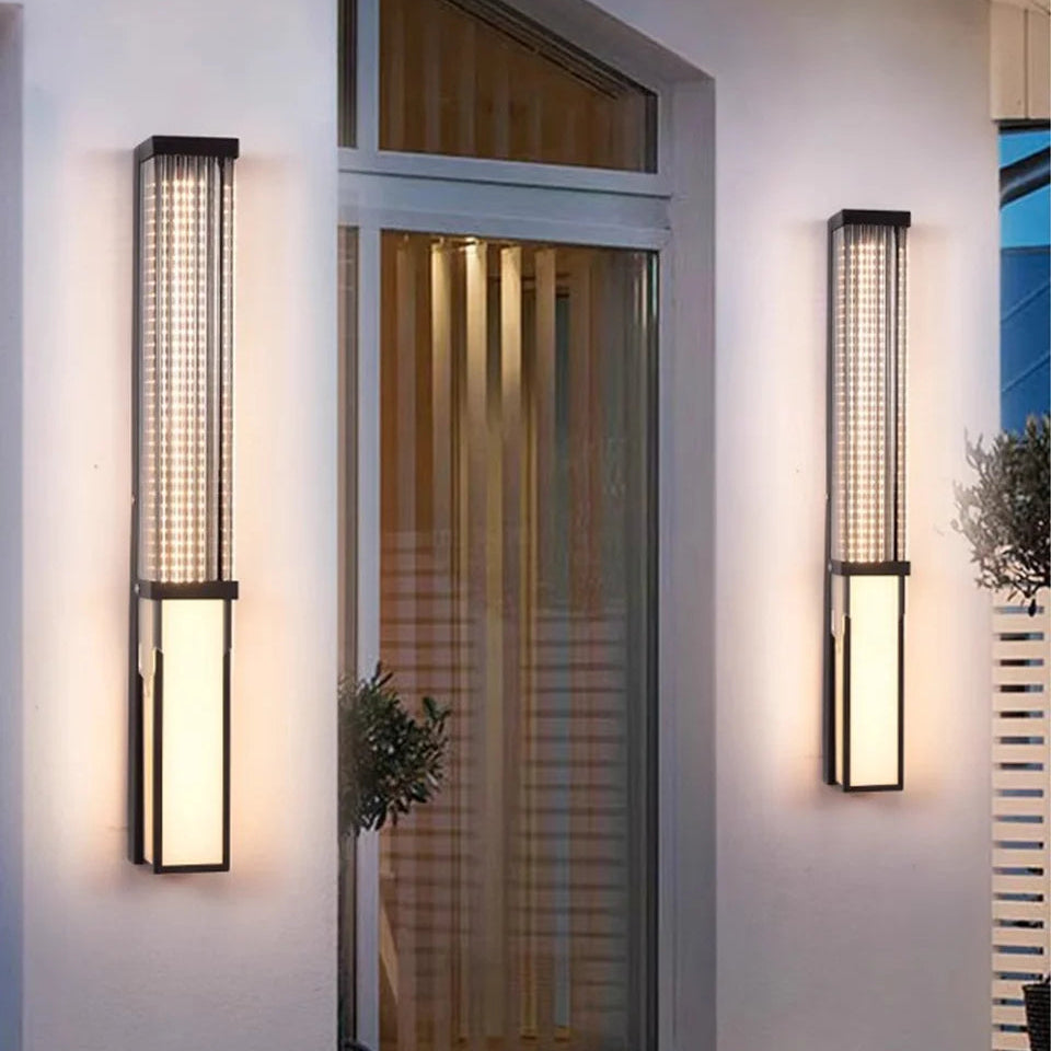 Duza Vertical Fluted Outdoor Wall Light | Celestre
