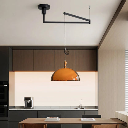 Vilna Swing Arm Dome Pendant Light | Celestre