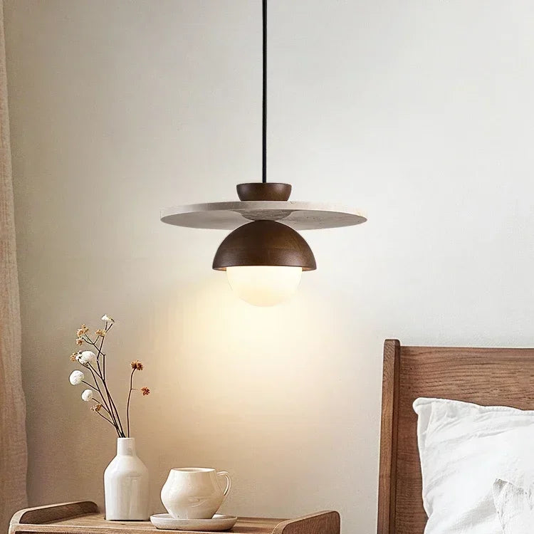Pila Stacked Travertine Pendant Light | Celestre