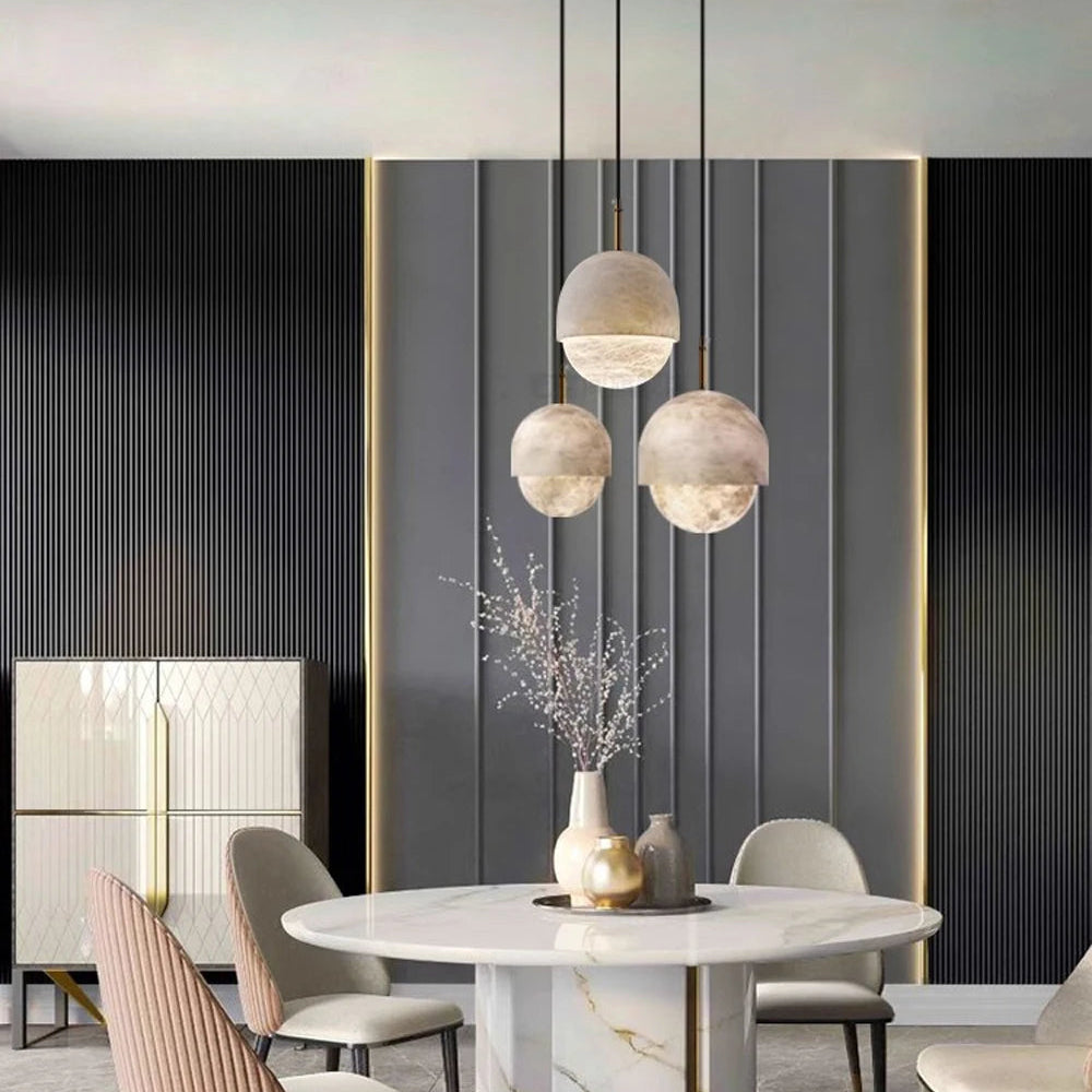 Nuvi Alabaster Globe Pendant Light | Celestre