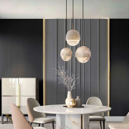 Nuvi Alabaster Globe Pendant Light | Celestre