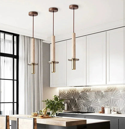 Taren Stone Pendant Light Natural Travertine | Celestre