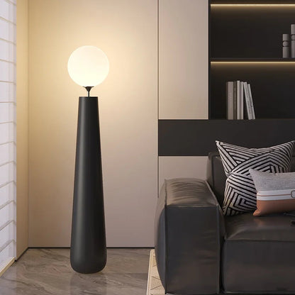 Hely Tapered Floor Lamp Black Globe | Celestre