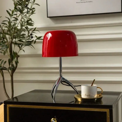 Elvo Bauhaus Glass Table Lamp Red | Celestre