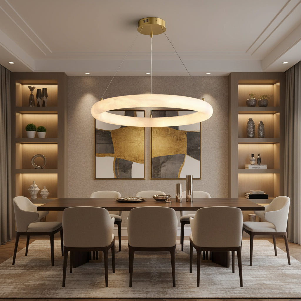 Tivar Stone Ring Chandelier 100 cm | Celestre