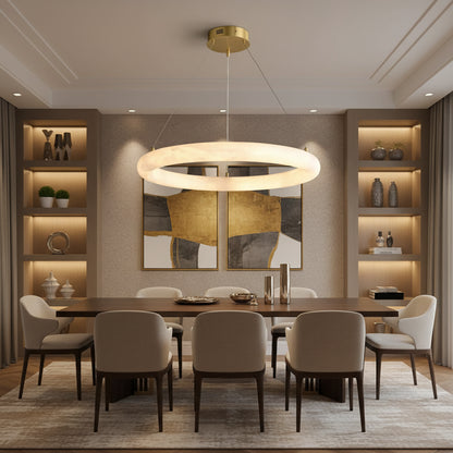 Tivar Stone Ring Chandelier 100 cm | Celestre