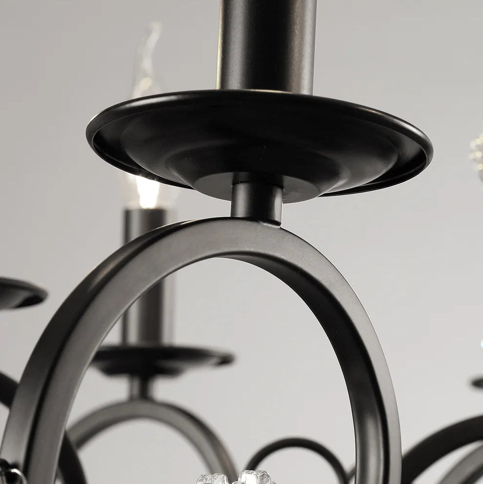 Ember Vintage Black Crystal Chandelier | Celestre