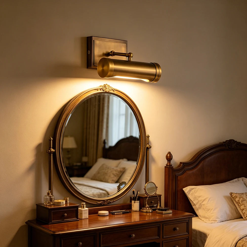 Ondra Vintage Gold Adjustable Picture Wall Light | Celestre
