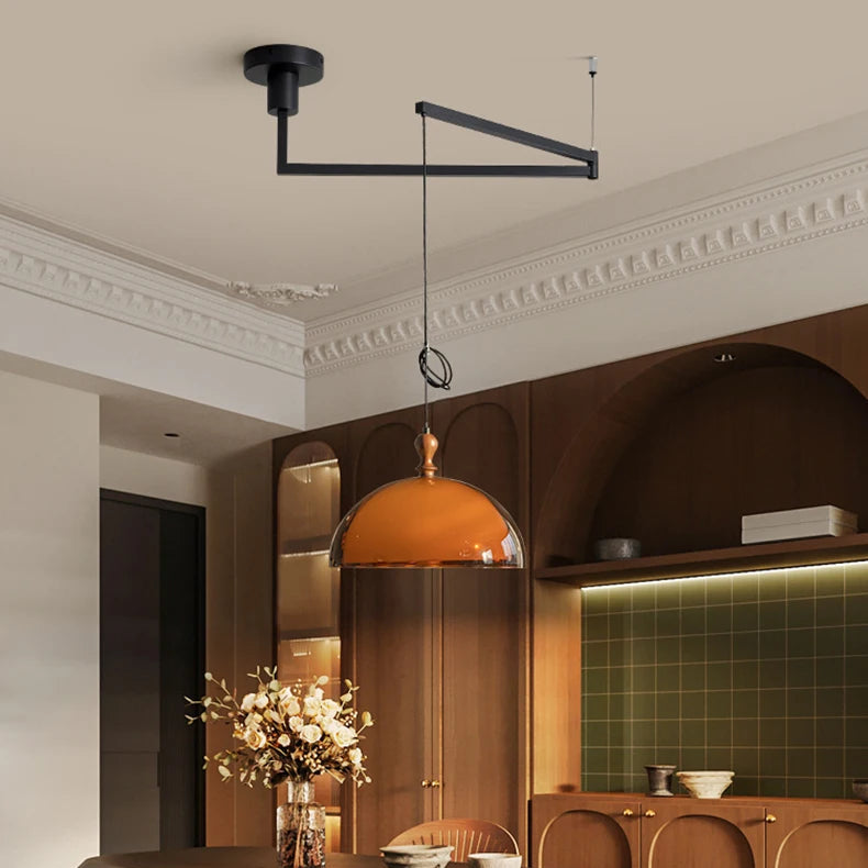Vilna Swing Arm Dome Pendant Light | Celestre