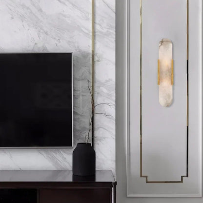 Jorel Nordic Stone Wall Sconce Gold | Celestre