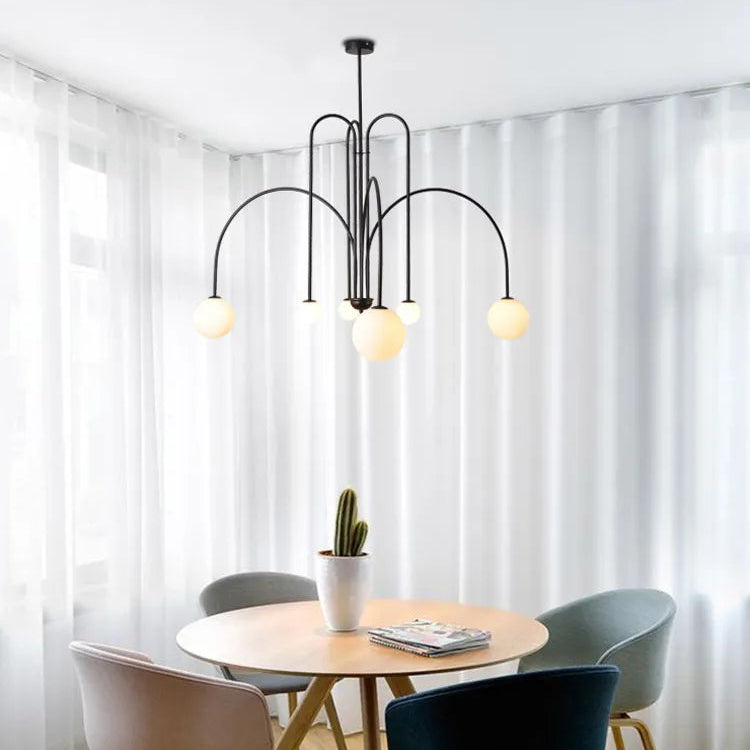Niva Nordic Swoop-Arm Chandelier | Celestre