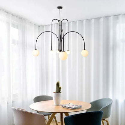 Niva Nordic Swoop-Arm Chandelier | Celestre