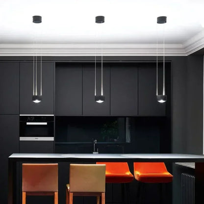 Mavri Minimalist Lens Drum LED Pendant Light | Celestre