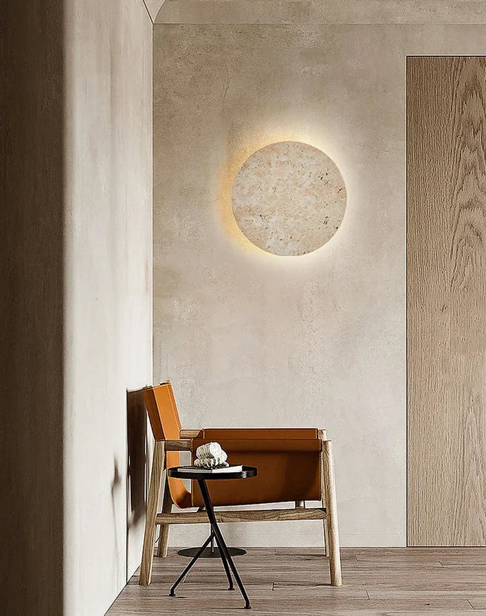 Sera Travertine Contemporary Wall Light | Celestre