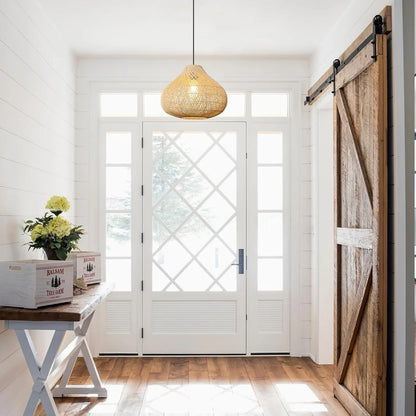 Ivor Wabi-sabi Rattan Pendant Light Beige 50 cm x 38 cm | Celestre