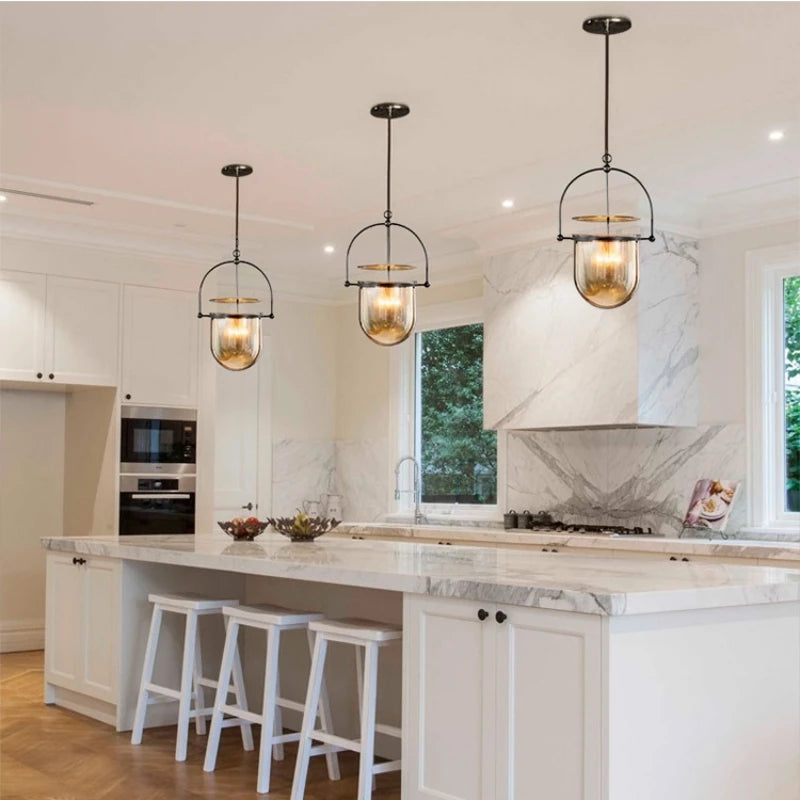 Saro Lantern Bell Jar Pendant Light | Celestre