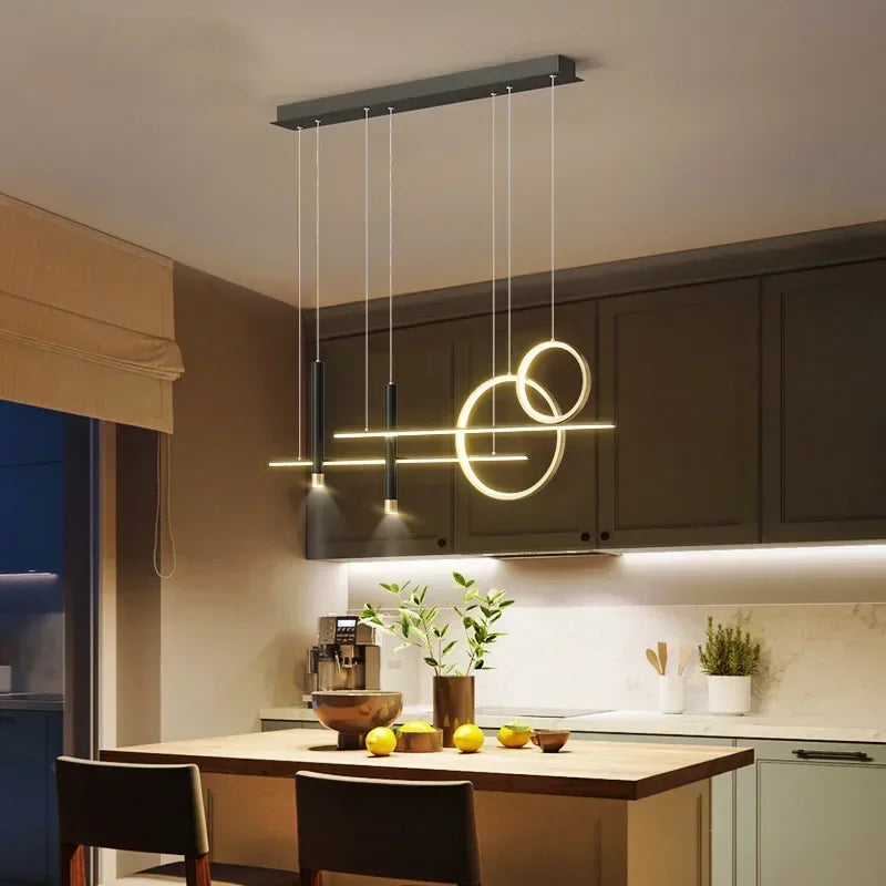 Zorin Scandinavian LED Chandelier Black Gold | Celestre