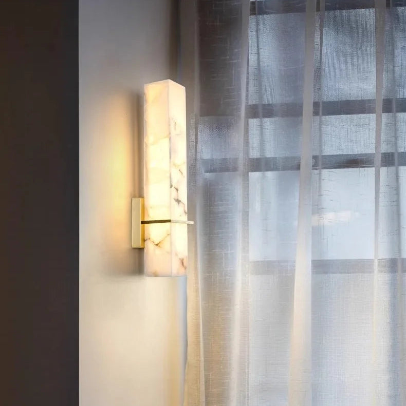 Dela Alabaster Long Rectangular Wall Light | Celestre