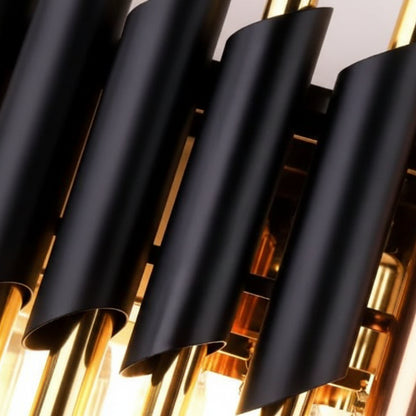 Evis Tiered Crystal Tubular Wall Light | Celestre
