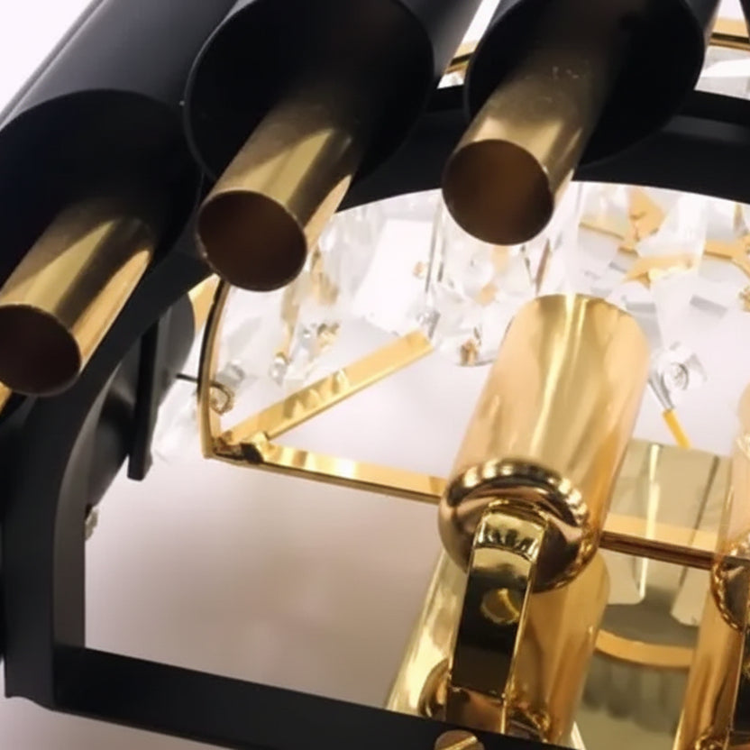 Evis Tiered Crystal Tubular Wall Light | Celestre