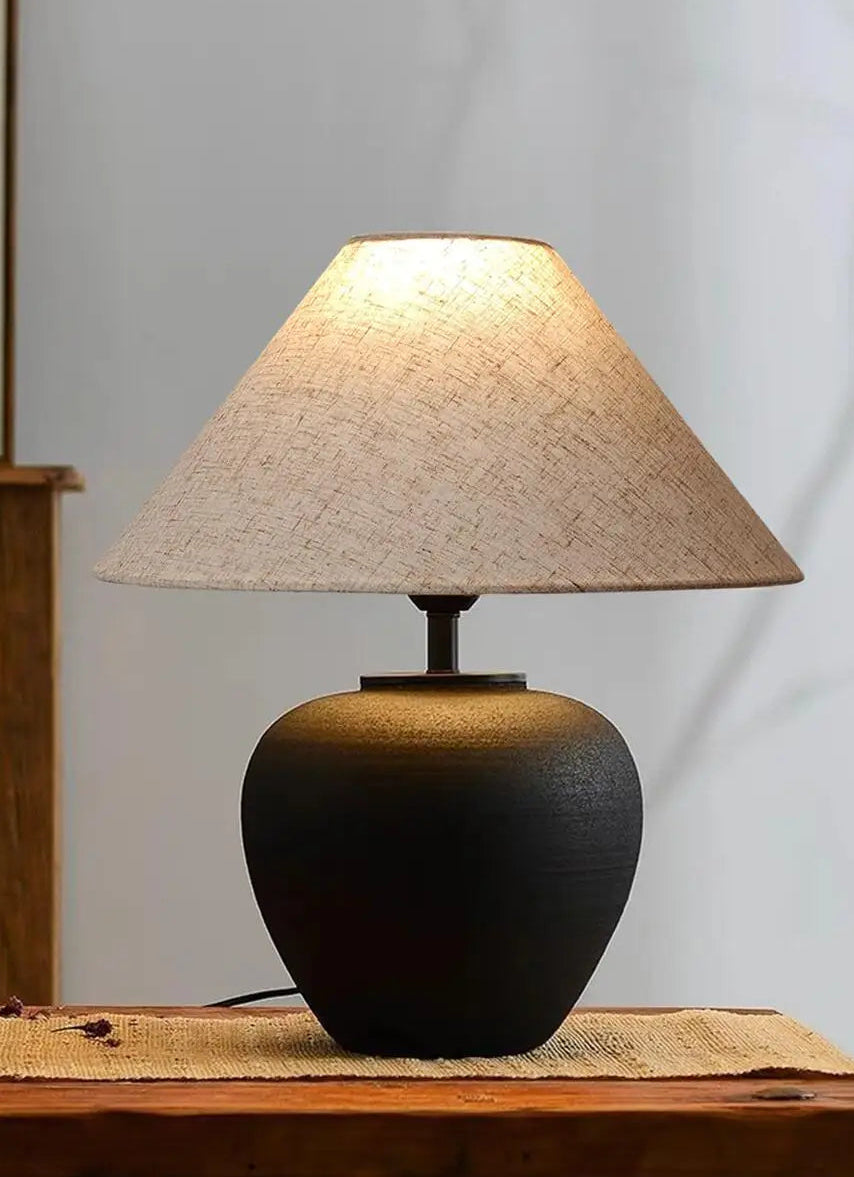Felo Ceramic Wabi Sabi Lamp Black | Celestre