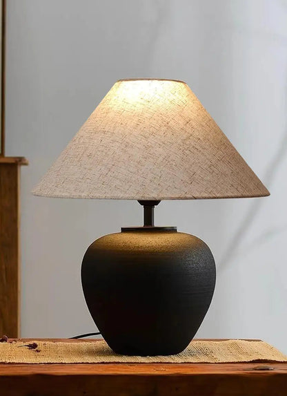 Felo Ceramic Wabi Sabi Lamp Black | Celestre