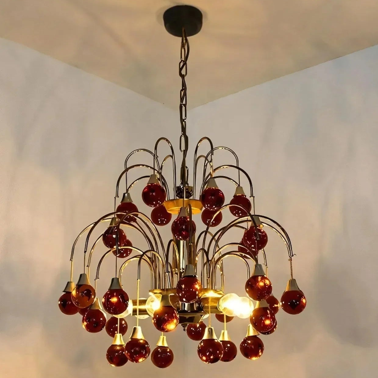 Bair Cherry Stained Glass Chandelier | Celestre