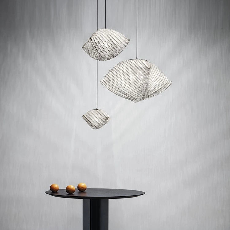 Tava Shell Style Ribbed Pendant Light | Celestre